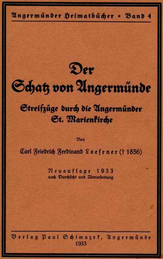 Angermünder Heimatbücher, Band 04, 1933