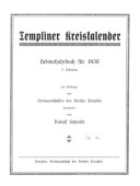 Heimatkalender Templin 1930