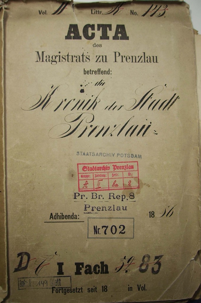 Chronik der Stadt Prenzlau - Magistrat