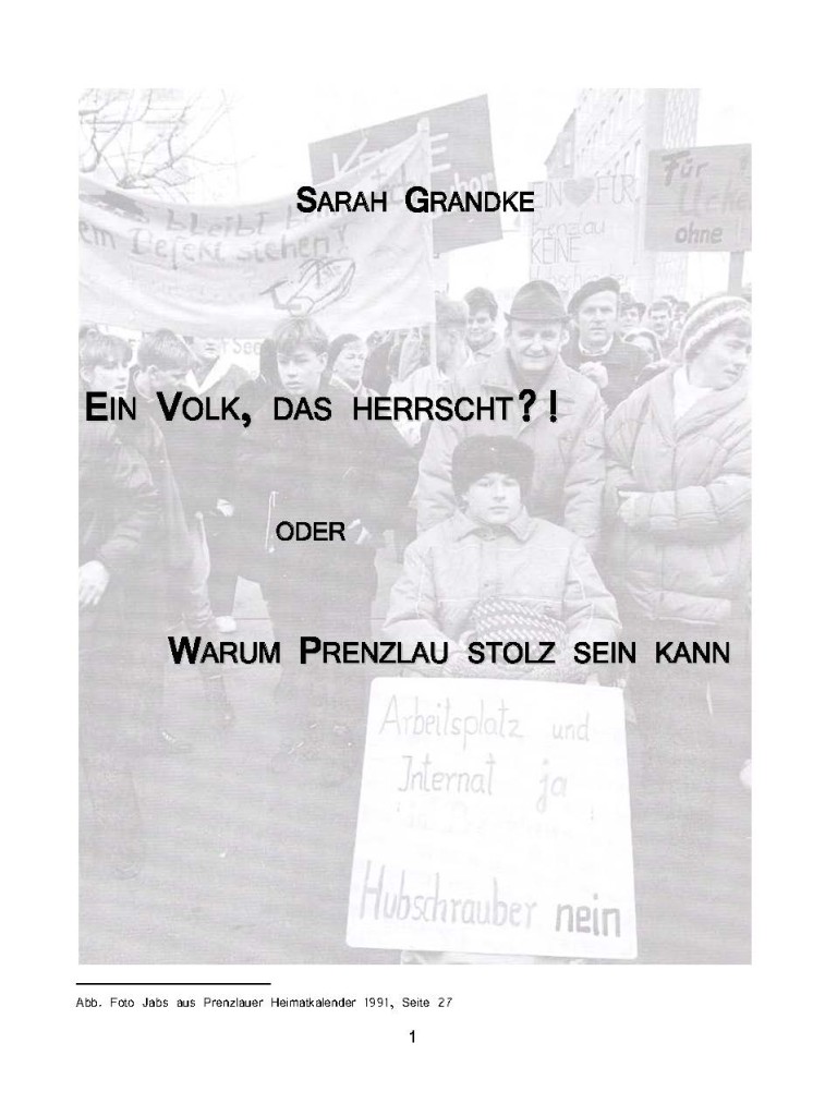 <br />Sarah Grandke<br />-<br />Ein Volk das herrscht 