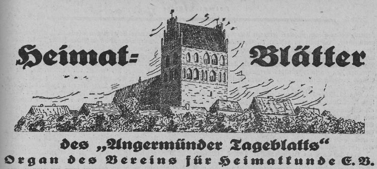 Heimatblätter Angermünde 1939