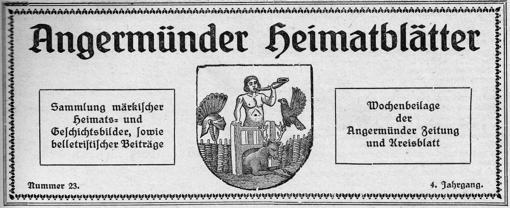 Angermünder Heimatblätter 1925. (April bis Dezember)