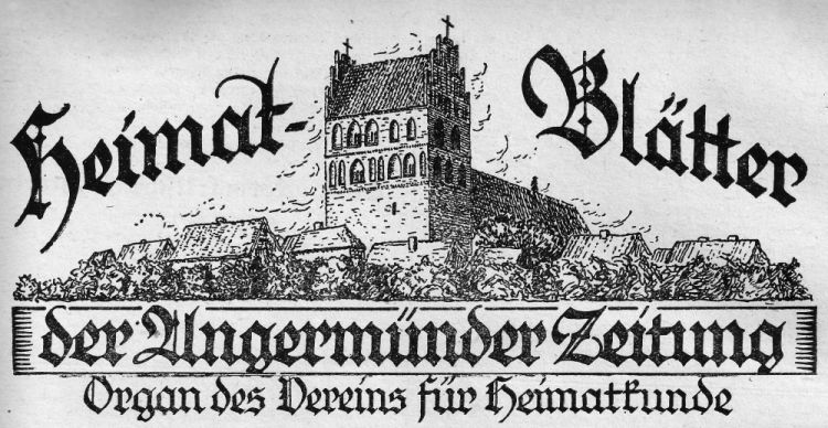 Angermünder Heimatblätter 1926.