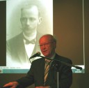Prof. Klaus Goebel  bei seiner Rede über Heinrich Wolfgang Seidel und Boitzenburg. (Foto: Dr. M. Schulz)