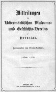 Mitteilungen UMGV Band 1 Heft 1