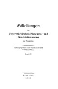 Mitteilungen UMGV, Band 8