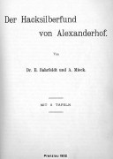 Sonderdruck_Mitteilungen UMGV Band 1 Heft 3+4 Alexanderhof