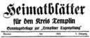 Heimatblätter TP 1923