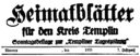 Heimatblätter TP 1925